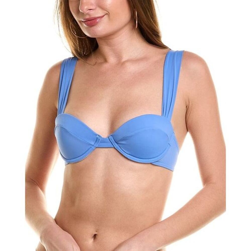 WeWoreWhat Claudia Bikini Top Blue Size L NWT Underwire